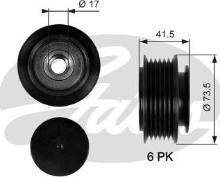 Gates OAP7068 - Puleggia cinghia, Alternatore autozon.pro