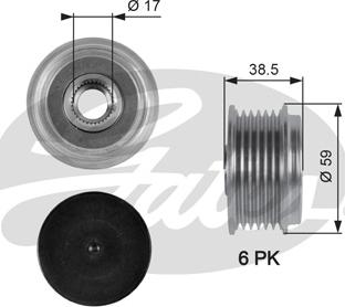 Gates OAP7063 - Puleggia cinghia, Alternatore autozon.pro