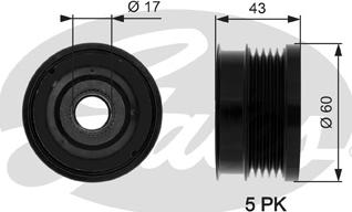 Gates OAP7062 - Puleggia cinghia, Alternatore autozon.pro