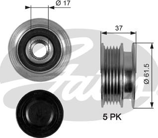 Gates OAP7067 - Puleggia cinghia, Alternatore autozon.pro