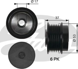 Gates OAP7015 - Puleggia cinghia, Alternatore autozon.pro