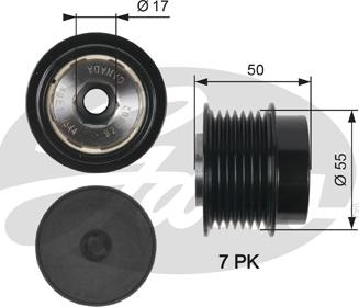 Gates OAP7017 - Puleggia cinghia, Alternatore autozon.pro