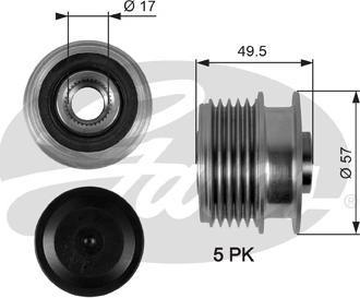 Gates OAP7089 - Puleggia cinghia, Alternatore autozon.pro