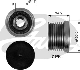 Gates OAP7084 - Puleggia cinghia, Alternatore autozon.pro