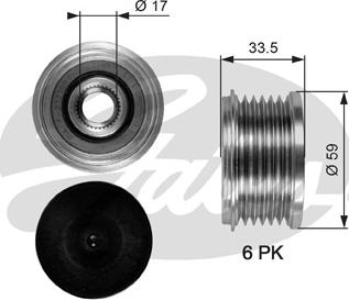 Gates OAP7080 - Puleggia cinghia, Alternatore autozon.pro