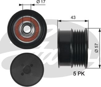 Gates OAP7088 - Puleggia cinghia, Alternatore autozon.pro