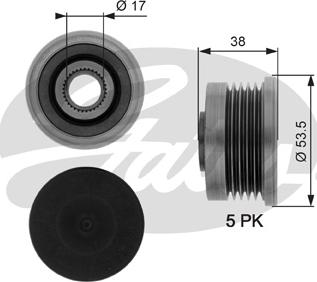 Gates OAP7082 - Puleggia cinghia, Alternatore autozon.pro