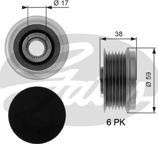 Gates OAP7039 - Puleggia cinghia, Alternatore autozon.pro