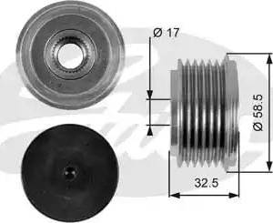 Gates OAP7030 - Puleggia cinghia, Alternatore autozon.pro