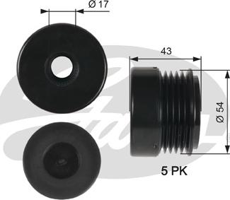 Gates OAP7031 - Puleggia cinghia, Alternatore autozon.pro