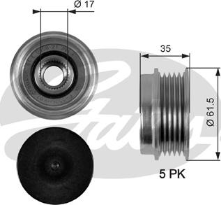 Gates OAP7033 - Puleggia cinghia, Alternatore autozon.pro