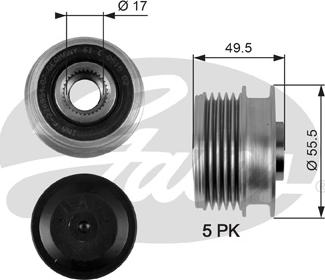 Gates OAP7079 - Puleggia cinghia, Alternatore autozon.pro