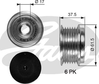 Gates OAP7075 - Puleggia cinghia, Alternatore autozon.pro