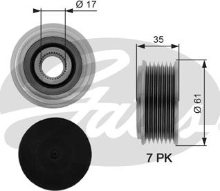 Gates OAP7070 - Puleggia cinghia, Alternatore autozon.pro