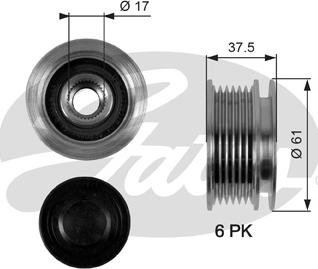 Gates OAP7072 - Puleggia cinghia, Alternatore autozon.pro