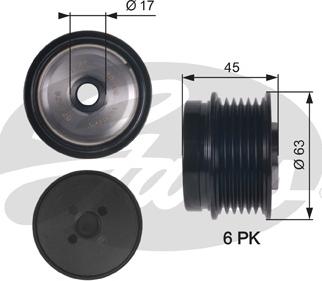 Gates OAP7141 - Puleggia cinghia, Alternatore autozon.pro