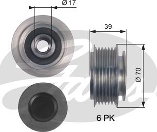 Gates OAP7143 - Puleggia cinghia, Alternatore autozon.pro