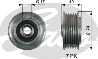 Gates OAP7159 - Puleggia cinghia, Alternatore autozon.pro