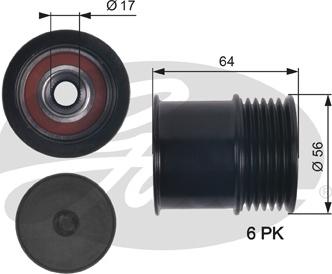 Gates OAP7151 - Puleggia cinghia, Alternatore autozon.pro