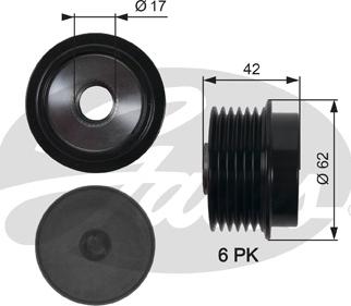 Gates OAP7152 - Puleggia cinghia, Alternatore autozon.pro