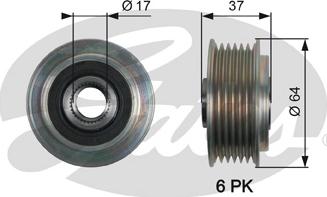 Gates OAP7160 - Puleggia cinghia, Alternatore autozon.pro