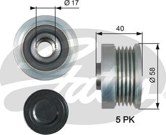 Gates OAP7163 - Puleggia cinghia, Alternatore autozon.pro