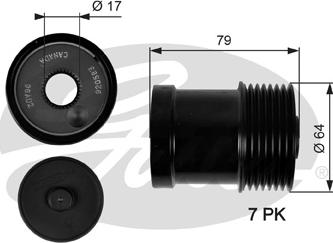 Gates OAP7104 - Puleggia cinghia, Alternatore autozon.pro