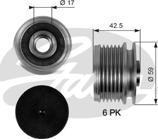 Gates OAP7106 - Puleggia cinghia, Alternatore autozon.pro