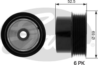 Gates OAP7101 - Puleggia cinghia, Alternatore autozon.pro