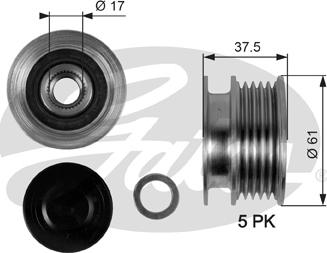 Gates OAP7108 - Puleggia cinghia, Alternatore autozon.pro