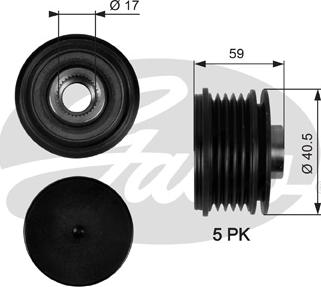 Gates OAP7107 - Puleggia cinghia, Alternatore autozon.pro