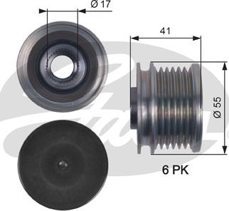 Gates OAP7115 - Puleggia cinghia, Alternatore autozon.pro