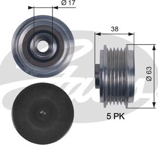 Gates OAP7116 - Puleggia cinghia, Alternatore autozon.pro