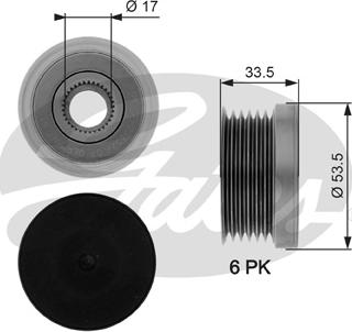 Gates OAP7111 - Puleggia cinghia, Alternatore autozon.pro