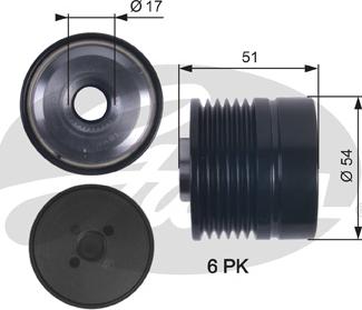 Gates OAP7118 - Puleggia cinghia, Alternatore autozon.pro