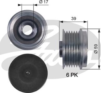 Gates OAP7113 - Puleggia cinghia, Alternatore autozon.pro