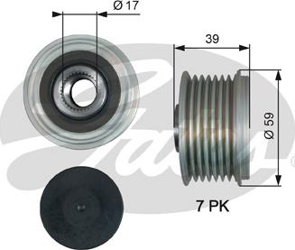 Gates OAP7189 - Puleggia cinghia, Alternatore autozon.pro