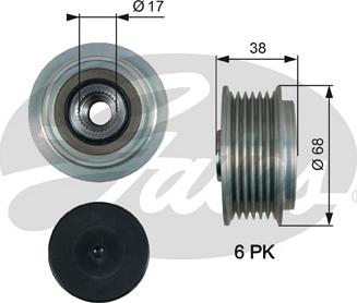 Gates OAP7185 - Puleggia cinghia, Alternatore autozon.pro