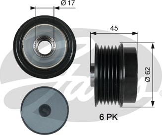 Gates OAP7180 - Puleggia cinghia, Alternatore autozon.pro