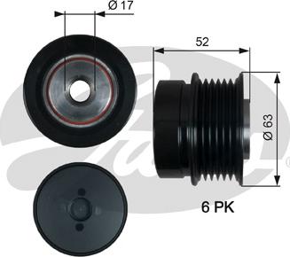 Gates OAP7187 - Puleggia cinghia, Alternatore autozon.pro