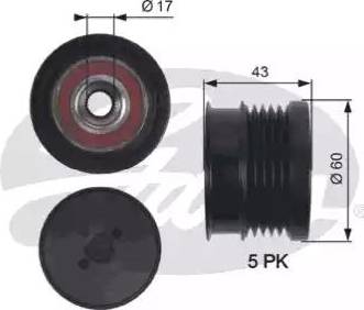 Gates OAP7134 - Puleggia cinghia, Alternatore autozon.pro