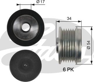 Gates OAP7135 - Puleggia cinghia, Alternatore autozon.pro