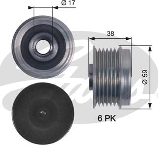 Gates OAP7130 - Puleggia cinghia, Alternatore autozon.pro