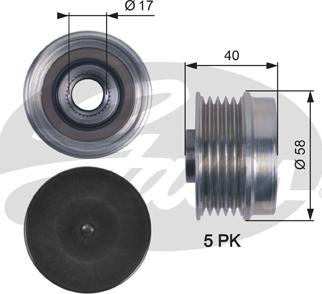 Gates OAP7132 - Puleggia cinghia, Alternatore autozon.pro