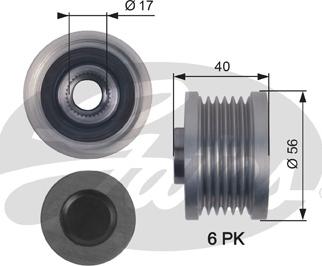 Gates OAP7129 - Puleggia cinghia, Alternatore autozon.pro