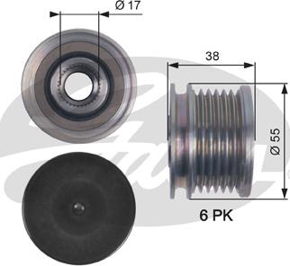 Gates OAP7124 - Puleggia cinghia, Alternatore autozon.pro