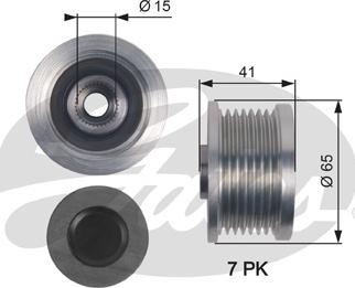 Gates OAP7125 - Puleggia cinghia, Alternatore autozon.pro