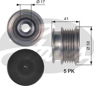 Gates OAP7126 - Puleggia cinghia, Alternatore autozon.pro