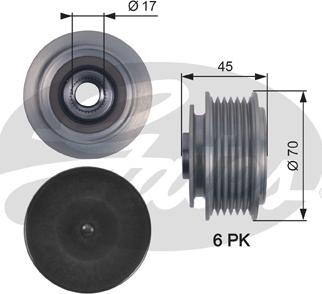 Gates OAP7128 - Puleggia cinghia, Alternatore autozon.pro