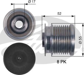 Gates OAP7123 - Puleggia cinghia, Alternatore autozon.pro